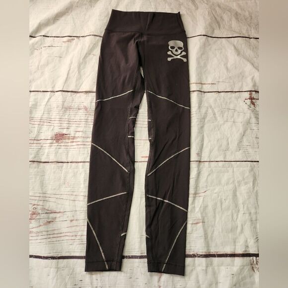 Lululemon Wunder Under High Rise Tight Ray with Skull Size 4 - Picture 3 of 6
